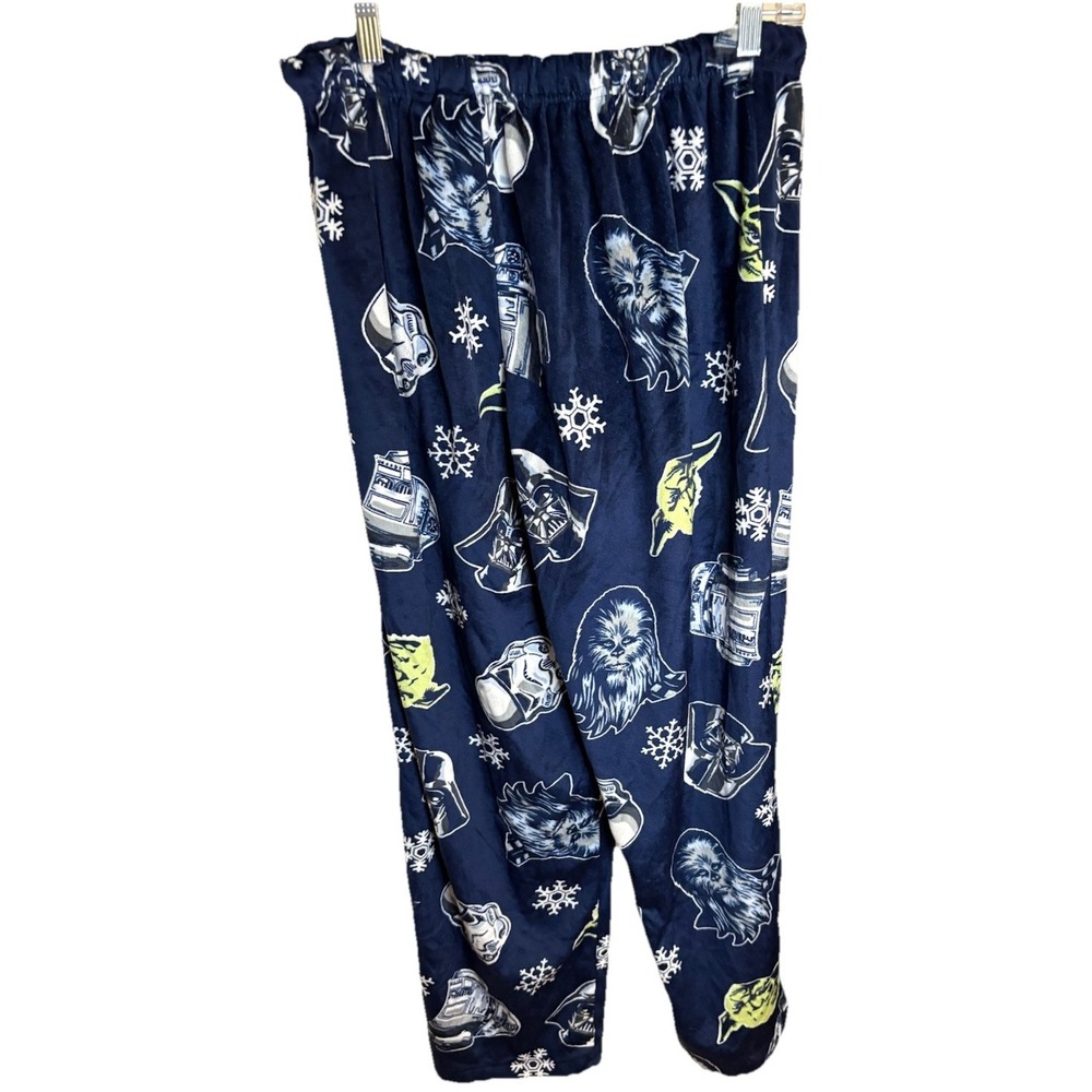 Men's Pajama‎ Lounge Pants Star Wars Size XL Fleece Holiday Vader Yoda Trooper - Picture 3 of 8